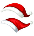 a santa hat on white background vector image