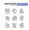 budget - line design style icons set vector image