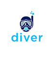 diver logo design inspiration vector image