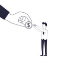 business saving money cartoon vector image