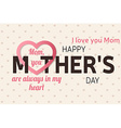 happy mothers day greeting card vector image