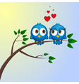 two birds in love vector image vector image