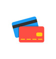 credit card flat icon vector image vector image