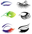eyes and eye icon set collection vector image