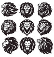lion logo set collection package premium vector image vector image
