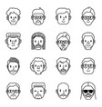 men avatar icons characters vector image vector image
