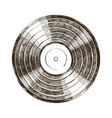 monochrome black musical long play album disc vector image vector image