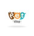 pet shop logo template vector image