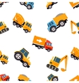 work trucks seamless pattern vector image