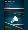 badminton championship poster vector image vector image
