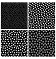 black and white chaotic ethnic geometric seamless vector image