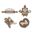 bread and pretzel bakery shop kitchen tools vector image vector image