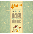 merry christmas card vector image vector image