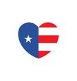 usa flag color love star modern minimal logo vector image