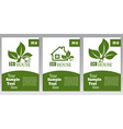 set of flyers or cover design green house brochure vector image vector image
