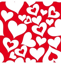Hearts seamless pattern background red heart Vector Image