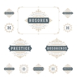 set luxury logos template flourishes calligraphic vector image vector image