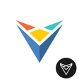 triangle tech abstract colorful logo vector image vector image
