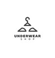 underwear shop logo vector image