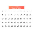arrows ui icons set 24x24 grid pixel perfect vector image