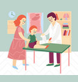 curing child leg composition vector image