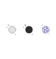 disco ball set three options icon editable vector image vector image