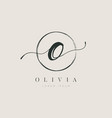 simple elegant initial letter type o logo sign vector image