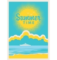 travel banner with the sea vector image vector image