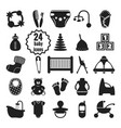 baby icons set vector image
