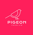 bird beauty dove pigeon geometric line modern vector image