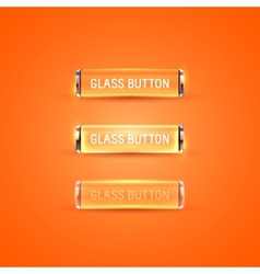 Web buttons colored shiny icons with chrome frame Vector Image