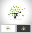 yoga logo design creative vector image