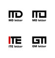 letter logo set vector image vector image