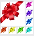 multicolored bows of ribbon vector image