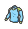 wet suit diving clothes icon cartoon vector image