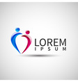 abstract human figures logo template vector image