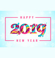 2019 happy new year paper cut banner vector image vector image