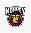 awesome monkey logo vector image