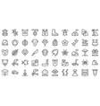 set of thin line jungle icons vector image vector image