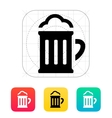 beer glass pub icon vector image