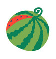 drawn cartoon watermelon sweet harvest and crop vector image