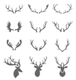 hand drawn deer antlers vector image vector image