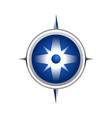 realistic blue compass symbol design vector image vector image