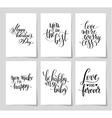 6 hand written lettering positive quote about love vector image