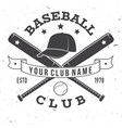 baseball club badge concept vector image
