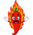 cartoon hot chili pepper vector image