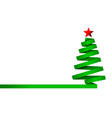 green christmas tree made from ribbon vector image