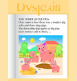 seeing with dyslexia vector image