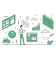 time schedule planning vector image