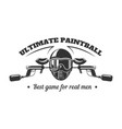 paintball club logo template of pint ball gun vector image